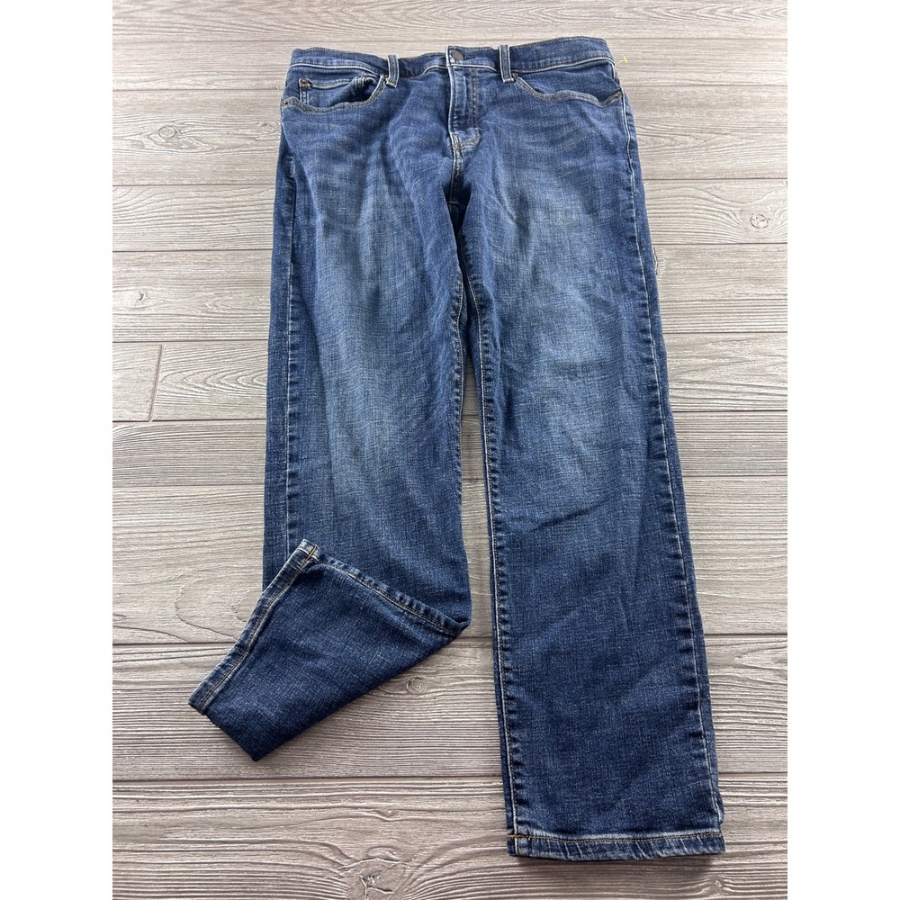 Lucky Brand 121 Slim Straight Blue Jeans Mens 34x30 Medium Wash Denim
